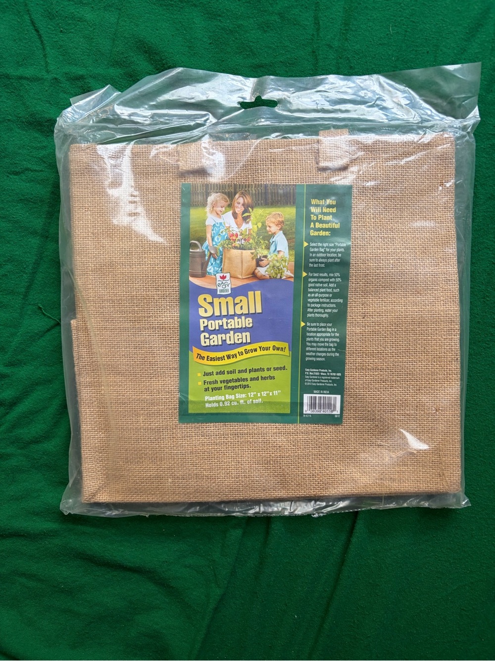 Natural Burlap Small Portable Garden Planter for Small Pets & Habitats